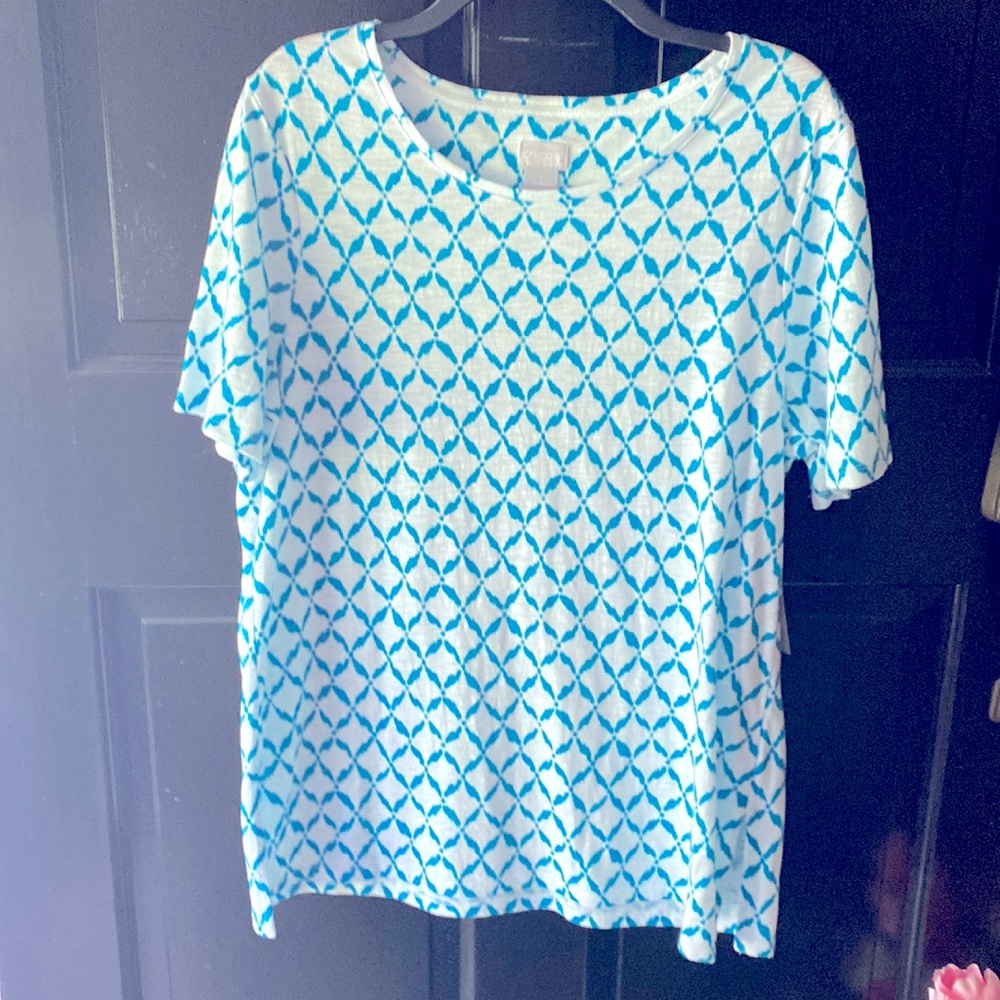 NEW Chico cotton tee in tropical teal
